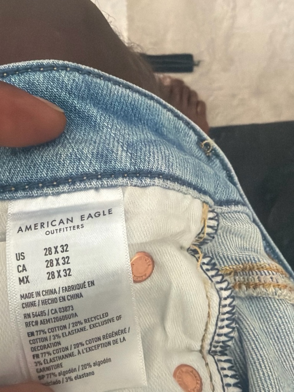 American Eagle Outfitters Women's Skinny Jeans - Light Blue Wash